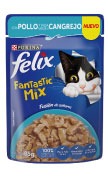 Bolsa alimento Purina Felix Fantastic Mix de Pollo y Cangrejo para Gatos adulto entre 1 a 7 años de edad